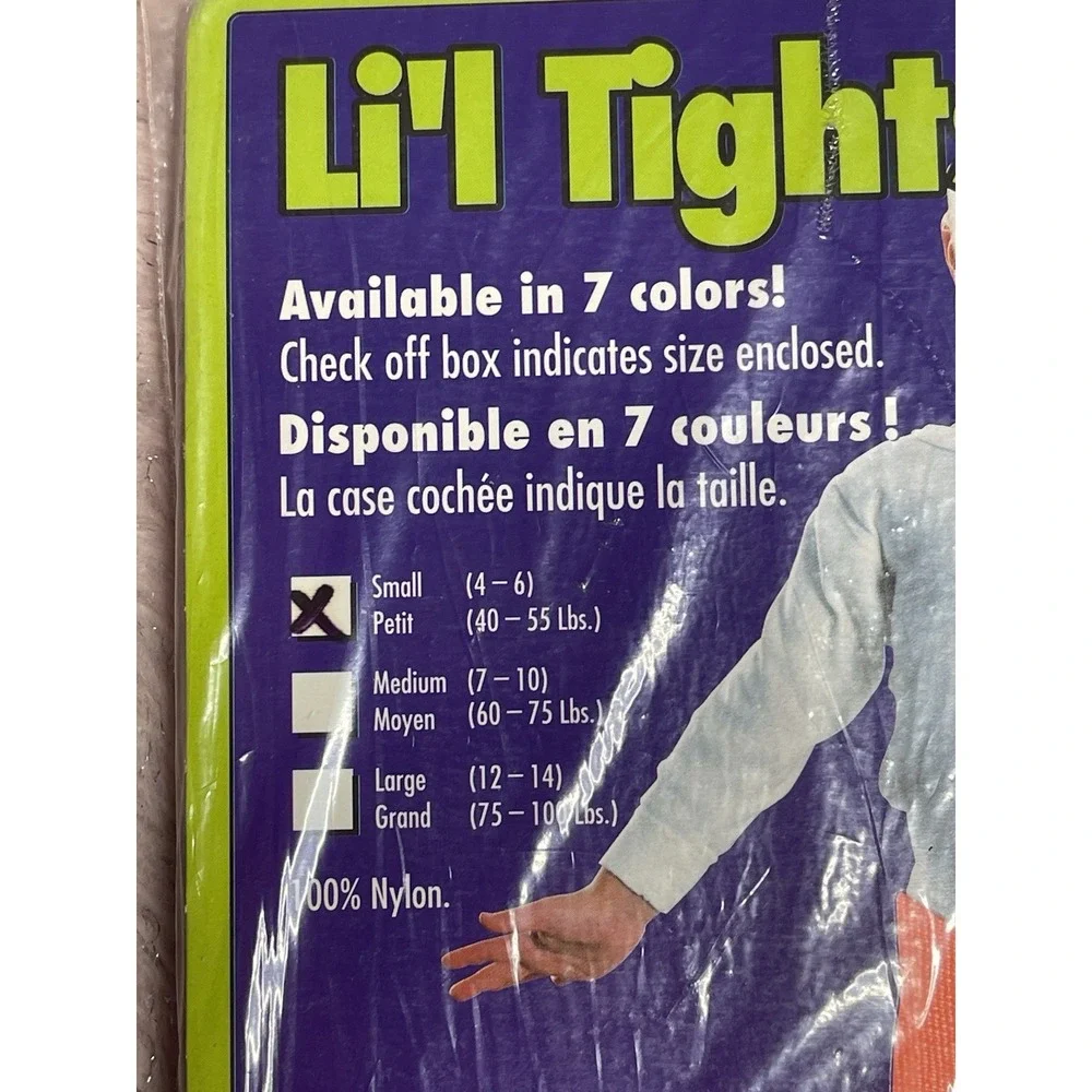 Li'l Tights S 4-6 Kids Child Rubie's‎ 125 Orange Small Nylon Girls/Boys